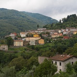 Castle of Pescaglia, village seen
